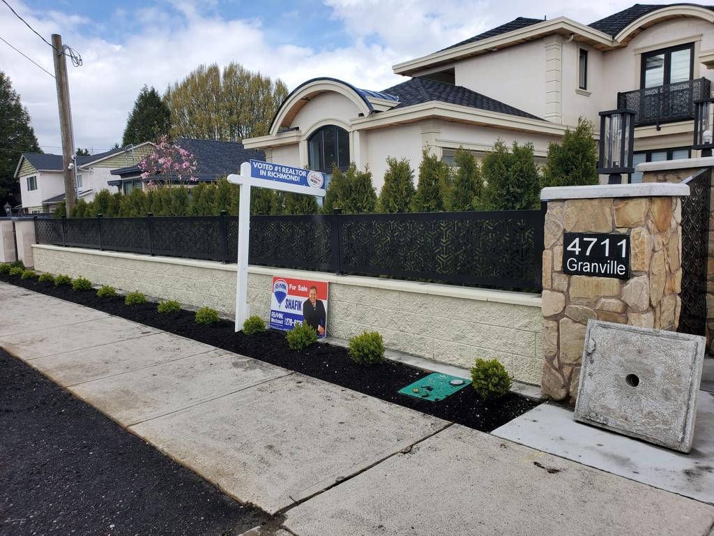 Custom laser-cut decorative steel privacy screens